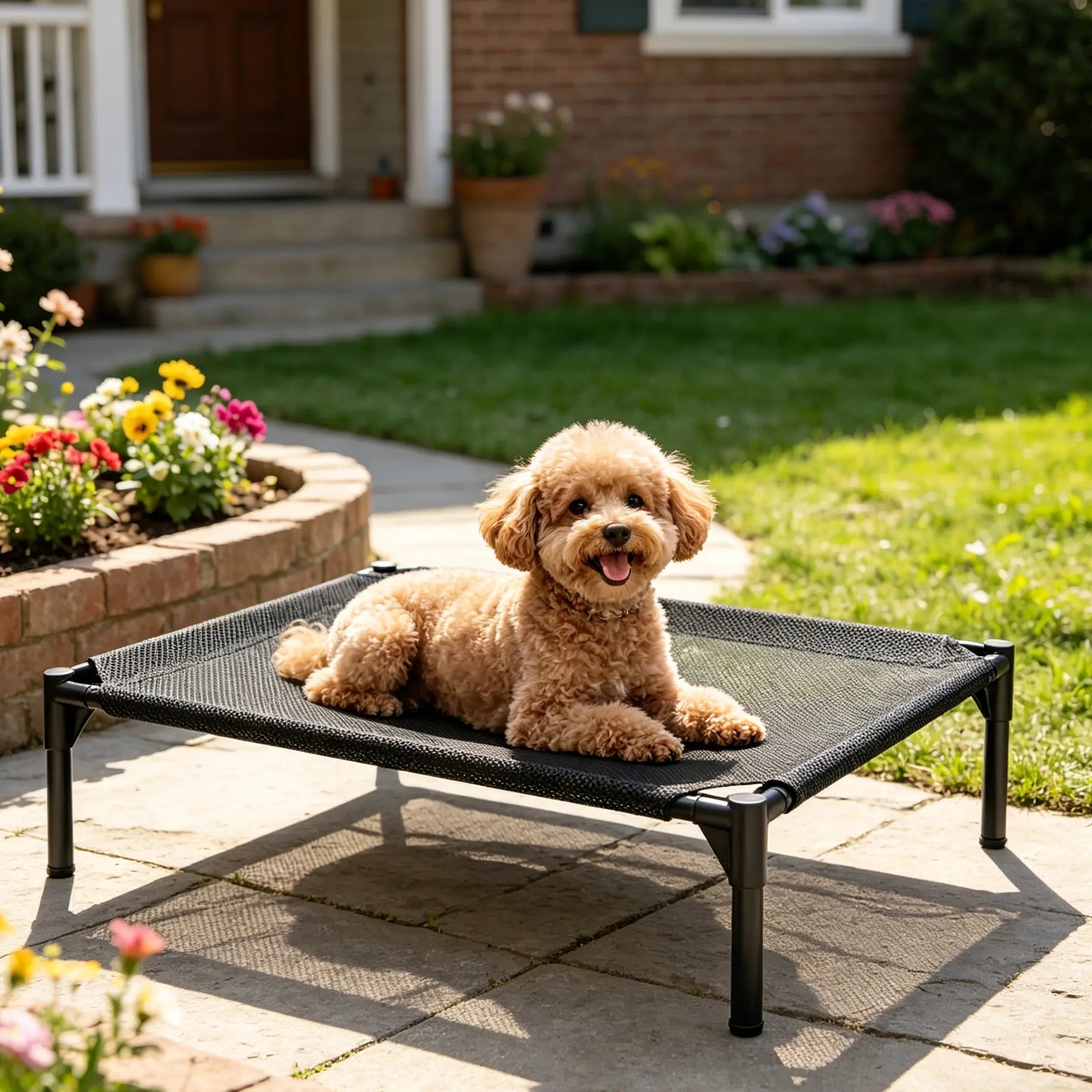 「Pawplanet」Breathable Elevated Cooling Dog Bed,Breathable Mesh/Oxford Cloth Pet Bed ,Breathable Textilene Mesh,Portable Raised Bed for Indoor&Outdood Use Summer Petlover Outdoorfun,Mesh Dog Bed,Elevated Dog Bed,Suspended Dog Bed,Valuxe Elevated Dog Bed
