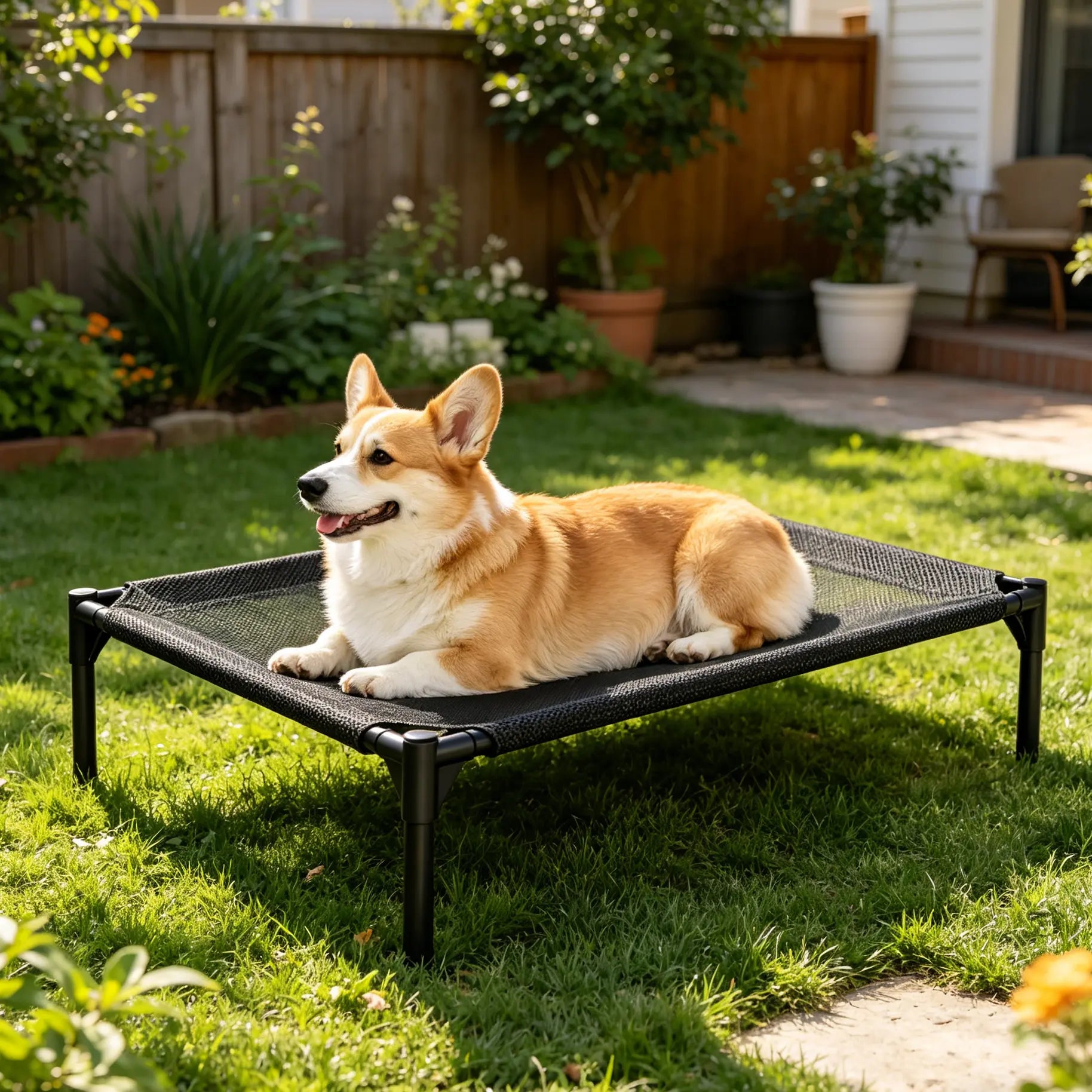 「Pawplanet」Breathable Elevated Cooling Dog Bed,Breathable Mesh/Oxford Cloth Pet Bed ,Breathable Textilene Mesh,Portable Raised Bed for Indoor&Outdood Use Summer Petlover Outdoorfun,Mesh Dog Bed,Elevated Dog Bed,Suspended Dog Bed,Valuxe Elevated Dog Bed