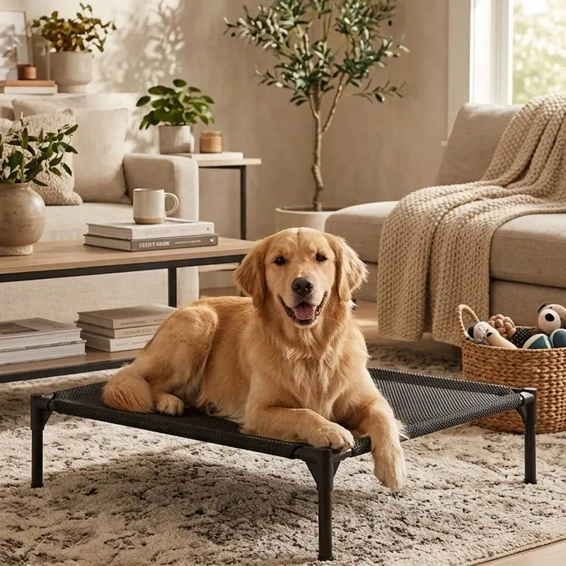 「Pawplanet」Breathable Elevated Cooling Dog Bed,Breathable Mesh/Oxford Cloth Pet Bed ,Breathable Textilene Mesh,Portable Raised Bed for Indoor&Outdood Use Summer Petlover Outdoorfun,Mesh Dog Bed,Elevated Dog Bed,Suspended Dog Bed,Valuxe Elevated Dog Bed